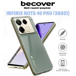 Чохол до мобільного телефона BeCover Infinix Note 40 Pro (X6851) Transparancy (711180) - мініатюра 5