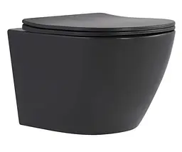 Унітаз підвісний Qtap Robin Ultra Quiet, з сидінням Slim Duroplast/ Soft-close/ Quick relase QT13332381АSAN
