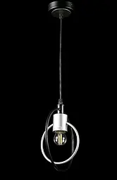 Стельова люстра E27 Splendid Ray L07481/1P, 40W, Чорний з хромом, сучасний стиль - мініатюра 2