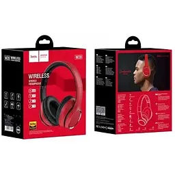 Бездротові навушники Hoco Journey Hi-Res W28 Bluetooth накладні червоні 6931474723055 - мініатюра 2