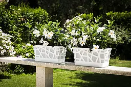 Вазон Idel Flowerbox, 40 см, коричневий з білим (730027) - мініатюра 8