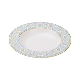 Тарілка супова порцелянова Ethnic 21,5 см, білий Yiwu HP-7-739 - мініатюра 3