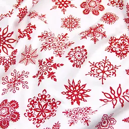 Дитяча постільна білизна фланель Cosas SNOWFLAKES CS2 110х140см (Flannel_SnowflakesRedWhite_01Snow_140) - мініатюра 9