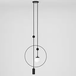 Підвісний стельовий світильник Babich Studio Sunderline CB Black (RAL 9005)
