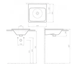 Умивальник Sanwerk Idea 2.0 45x45 (UV0000159), Білий - мініатюра 2