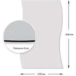 Дзеркало Wall Sticker SW-00001519 акрилове самоклеюче 270х420х2 мм - мініатюра 2