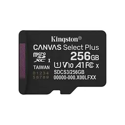 Карта пам'яті Kingston 256GB microSDXC class 10 UHS-I U1 V10 A1 Select Plus (SDCS3/256GBSP) - мініатюра 1