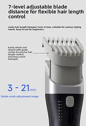 Машинка для стрижки Xiaomi DOCO Electric Hair Clipper · Black Knife Turbo Edition Metallic Deep Blue (54232) - мініатюра 6