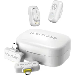 Мікрофонна радіосистема Hollyland LARK A1 Combo 2TX + RX/Lightning + RX/USB-C Ivory White [164070]