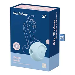 Вакуумний стимулятор клітора з вібрацією Satisfyer Sugar блакитний - мініатюра 7
