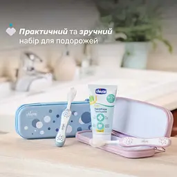 Дитяча зубна щітка Chicco для перших зубів, 6-36 міс. блакитна (8058664174690) (12081.11) - мініатюра 6