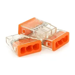 З'єднувач кабелю 3-pin самозажимна аналог WAGO К773-203, 50штпак Voltronic (К773-203)