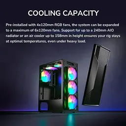 Корпус Cougar MX110 Uniface RGB Black (MX110 RGB) - мініатюра 12