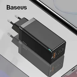 Зарядний пристрій потужний блок живлення Baseus GaN 65 W BS-C915 - мініатюра 2