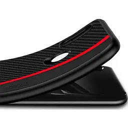 Чохол накладка Primo Cenmaso для Samsung Galaxy M30 2019 ( SMM305 ) Black&Red - мініатюра 2