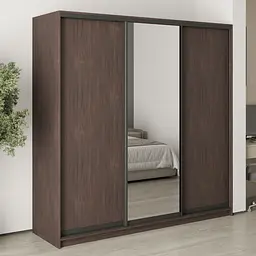 Шафа-купе тридверна MebelStar Комбо BG 2ДСП/Дзеркало 210x45x210 см Дуб рістрето (MBS-9171)