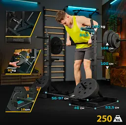 Стійки під штангу Trex Sport TX-100S регульовані з ручками для віджимань - мініатюра 14