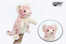 М'яка іграшка на руку Hansa Сніговий Леопард, серії Puppet, 32 см. висота (рожевий) (7778) - мініатюра 2