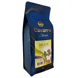 Кава натуральна зернова Cavarro Mono Arabica Brazil Yellow Bourbon 1 кг