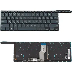 Клавіатура для ноутбука ASUS (UX582 series) rus чорний без кадру підсвічування клавіш