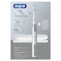 Електрична звукова зубна щітка Oral-B Pulsonic Slim Luxe 4500 + футляр, срібло - мініатюра 3