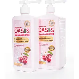 Мило рідке Nata-Oasis з ароматом вишні, з дозатором, 1000 мл - мініатюра 4