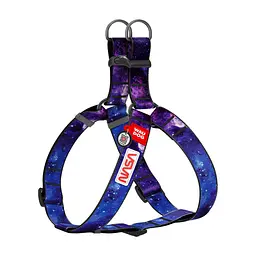 Шлея для собак WAUDOG Nylon з QR паспортом "NASA21" пластиковий фастекс XL (324-0148)