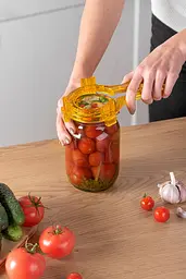 Евро ключ съемник пластмассовый для открывания и закрывания винтовых крышек твист (66, 82, 89, 100 мм) Желтый 83697 - миниатюра 7