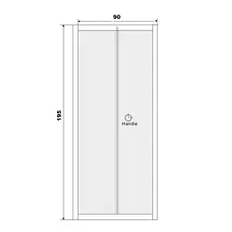 Душові двері Eger bifold 90x195 см 599-163-90(h), прозорий, хром - мініатюра 9