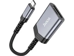 Картрідер Hoco UA25 2-in-1 USB-C to SD/TF Metal Gray (6942007608862) - мініатюра 2