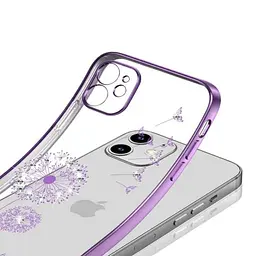 Чохол CasePro Glitter Plating Floral Case Purple для iPhone 13 Pro - мініатюра 2