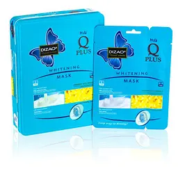 Маска для обличчя DIZAO Placenta Face Mask and Neck Молоко і коензим Q10 відбілююча СMD-010