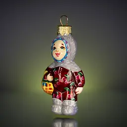 Ялинкова прикраса Різдвяні історії Малюк з кошиком скло (4820001045079) - мініатюра 2