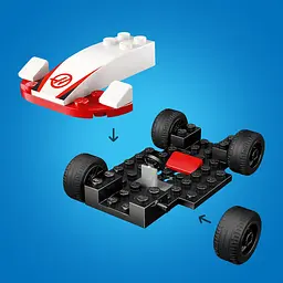 Конструктор LEGO City Автомобілі для перегонів F1 команд Williams Racing та Haas F1, 92 деталі (60464) - мініатюра 9