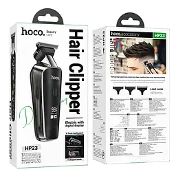 Машинка для стрижки HOCO HP23 Diamond engraving electric hair clipper чорний - мініатюра 2