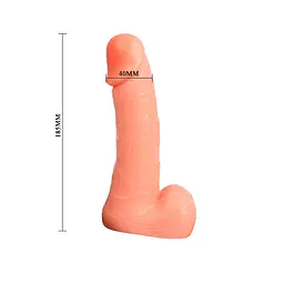 Страпон Baile Ultra Passionate Harness Sensual Comfort 18.5 см тілесний - мініатюра 5