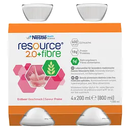 Набір ентеральне харчування Nestle Health Science Resource 2.0+Fibre зі смаком полуниці 4 шт. х 200 мл - мініатюра 6