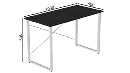 Комп'ютерний стіл Дейв 75x100x60 білий ДСП Сосна Кембра 16мм FRD-102140 - мініатюра 3
