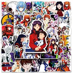 Стікерпак Євангеліон Набір наклейок GeekLand Evangelion 50 штук