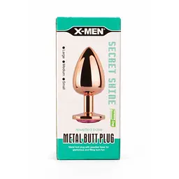 Анальна пробка з кристалом X-Men Secret Shine Pink Jewell, 8,2 см (рожевий) - мініатюра 5