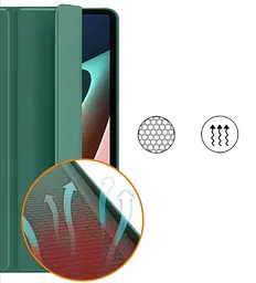 Чохол-книжка DK для Xiaomi Redmi Pad SE 11" екошкіра/силікон Smart Case green - мініатюра 3