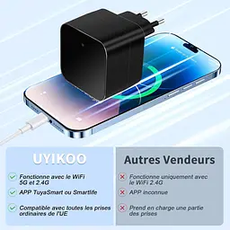 Міні WiFi камера-зарядка 1080P з датчиком руху та керуванням TuyaSmart - мініатюра 7