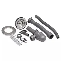 Кухонна мийка 570x450x160 мм + сифон Wezer 5745(06) Satin, Satin - мініатюра 4
