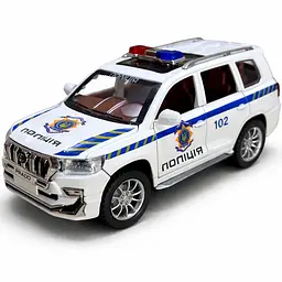 Колекційна металева модель автомобіля АвтоЕксперт Toyota Land Cruiser Prado Поліція з інерцією, світлом та звуком 1:24 - мініатюра 4