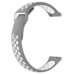 Ремінець BeWatch sport-style для Xiaomi Amazfit Stratos Сіро-Білий (1020142.2) - мініатюра 2