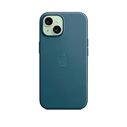 Чехол для Apple iPhone 15, FineWoven Case with MagSafe, синий, защитная накладка из материала FineWoven, противоударный, для iPhone, защита всего корпуса, поддержка беспроводной зарядки и MagSafe, (ARM71974) - мініатюра 5