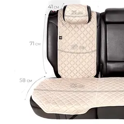 Накидки для сидінь Алькантара Verona Premium L Комплект Бежеві (Оригінал) - мініатюра 4