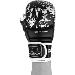 Рукавиці для карате Power Play 3092KRT, Black/White - M