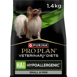 Сухий корм дієтичний Purina Pro Plan Veterinary Diets HA St/Ox Hypoallergenic Small & Mini для цуценят та дорослих собак малих порід 1.4 кг