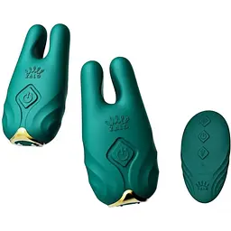Смарт-вібратор для грудей Zalo Nave Turquoise Green пульт ДК робота через програму